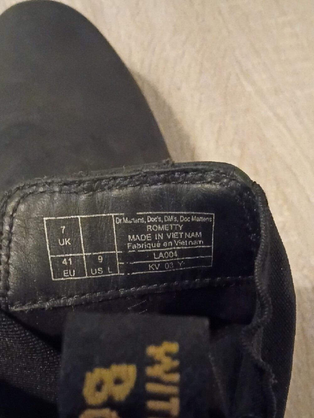 Dr. Martens Black Suede Chelsea Platform Boots with Yellow Stitching - Picture 5 of 5